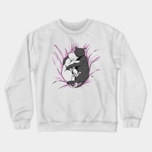 cat couple together love tenderness warm feelings Crewneck Sweatshirt